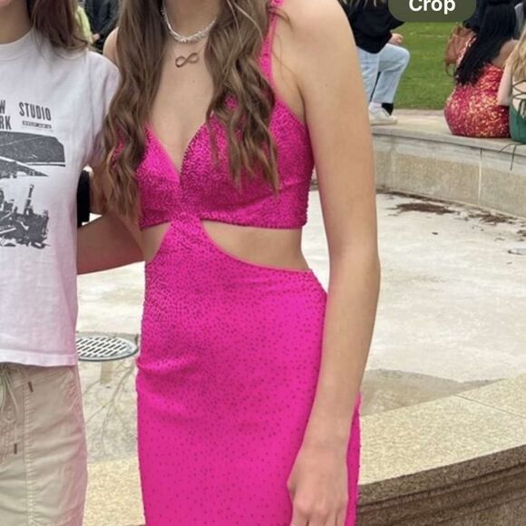 💕MORI LEE💕prom dress, size 2 GOWN IN FUCHSIA💕 - Picture 3 of 6